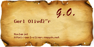 Gerl Olivér névjegykártya