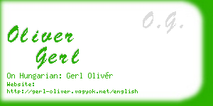 oliver gerl business card